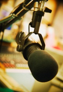 Microphone in Radio Studio