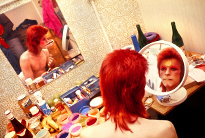 Mick Rock - Bowie, Makeup, Circle Mirror - 1973